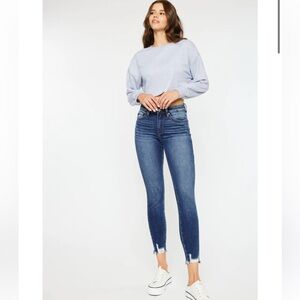 KanCan Dark Blue Cropped Jeans